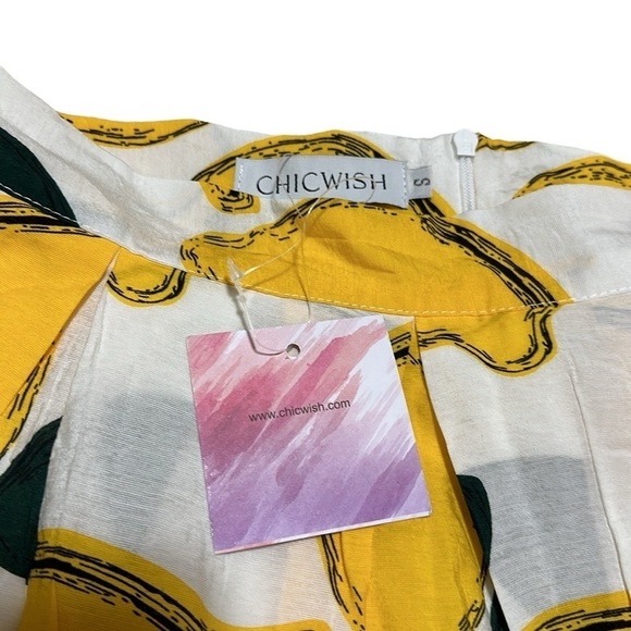 ChicWish Lemon Print A-Line Full Circle
Skirt Lined Small Poly Cotton Small NWT - Picture 5 of 8